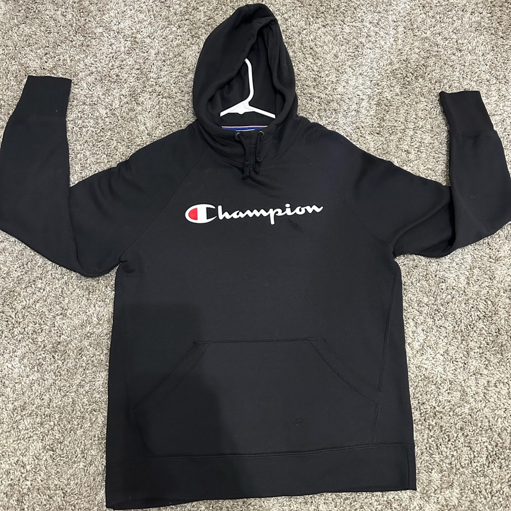 Champion Black Hoodie Sweater